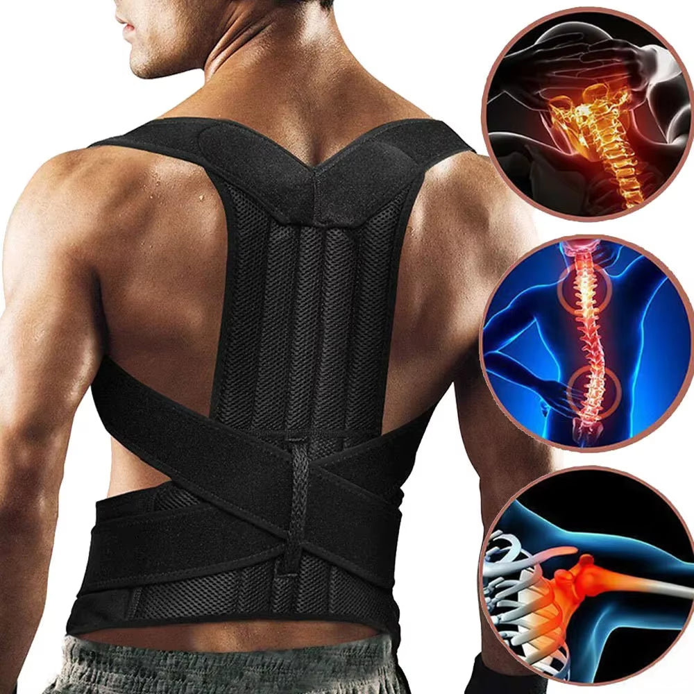 Adjustable Posture Corrector Back Support Shoulder Back Brace Posture Correction Spine Posture Corrector Postural Fixer Tape