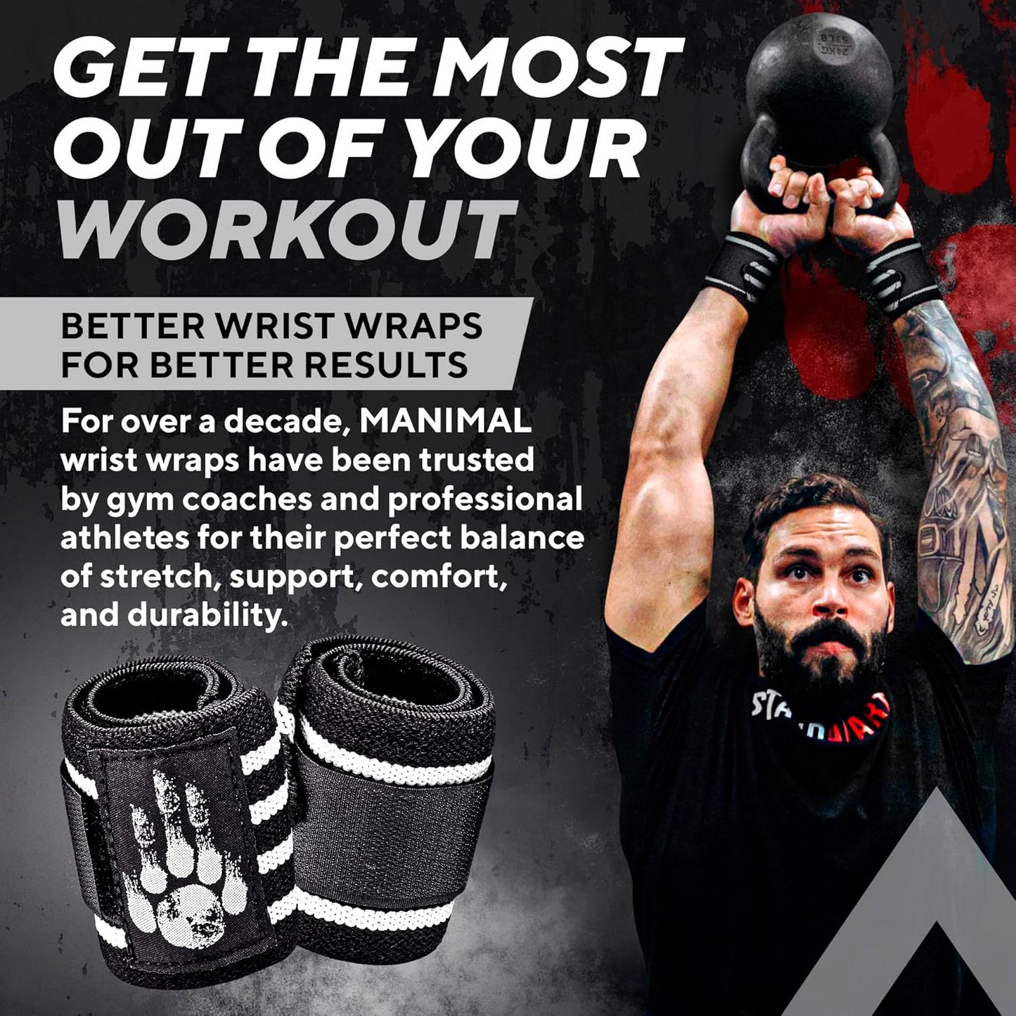 Wrist Wraps for Weightlifting - Professional Wrist Straps for Men and Women - Strength Training, Bodybuilding, Powerlifting, Cross Fit - Eliminate Wrist Pain with Durable Support (Since 2010)